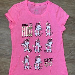 JUSTICE GIRL SHORT SLEEVED DECORATIVE SHIRT